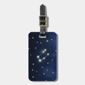 ジェミニ星座|の名前をカスタムする及び住所 ラゲッジタグ (正面縦)