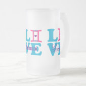 ♊★😍ジェミニ最高の〔占星術の〕十二宮図の看板フロストビール フロストグラスビールジョッキ (正面右)