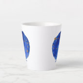 ジェミニ水彩夜空コンステレーション〔占星術の〕十二宮図 カフェラテマグ (正面)