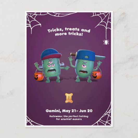 ジェミニ用ハロウィンはがき ポストカード (正面)