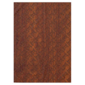 ジェミニ記号ブラウンマホガニーのようなプリント テーブルクロス (正面)