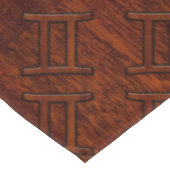 ジェミニ記号ブラウンマホガニーのようなプリント テーブルクロス (アングル)