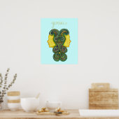 ジェミニ記号 ポスター (キッチン)