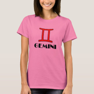 ジェミニ記号 – 赤 Tシャツ