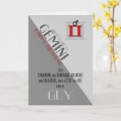 ジェミニ誕生日が彼のために5月21日から6月21日 カード (黄色い花)