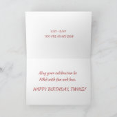 ジェミニ誕生日カードとオリジナルデジタルアート カード (内部)