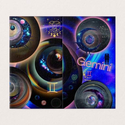 ジェミニ誕生日カード (外部フラット)