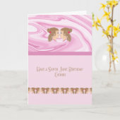 ジェミニ誕生日サイン用6月〔占星術の〕十二宮図カード カード (黄色い花)