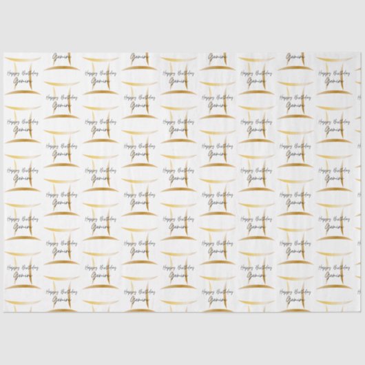 ジェミニ誕生日ラップ 薄葉紙 (正面)