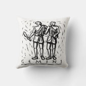 ジェミニ誕生日年占星術の〔占星術の〕十二宮図標識 クッション (裏面)