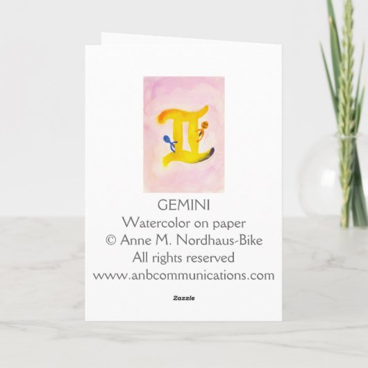 ジェミニ誕生日 カード (裏面)