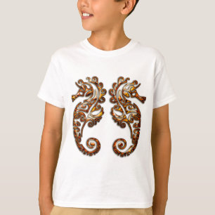 ジェミニ金属種族のタツノオトシゴ Tシャツ