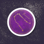 ジェミニ金箔〔占星術の〕十二宮図星座 ラウンドシール