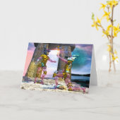 ジェミニ2〔占星術の〕十二宮図誕生日 カード (黄色い花)