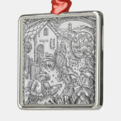 ジェミニ6月のヒツジのせん断 メタルオーナメント (左)