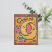 ジェミニ、カスタマイズ可能な占星術プロダクト ポストカード (スタンド正面)