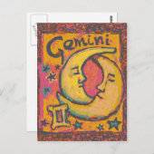 ジェミニ、カスタマイズ可能な占星術プロダクト ポストカード (正面/裏面)