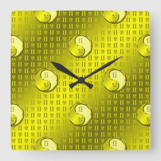 ジェミニ スクエア壁時計 (正面)