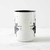 ジェミニ ダンシング ガールズ 15oz ブラックリム マグ (中央)