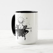ジェミニ ダンシング ガールズ 15oz ブラックリム マグ (正面左)