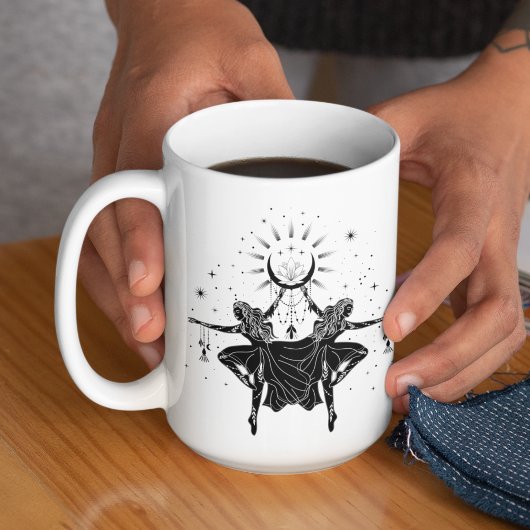 ジェミニ ダンシング ガールズ 15oz ブラックリム マグ