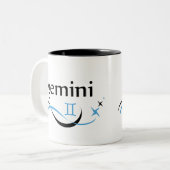 ジェミニ(占星術の)十二宮図の占星術のマグ ツートーンマグカップ (正面左)