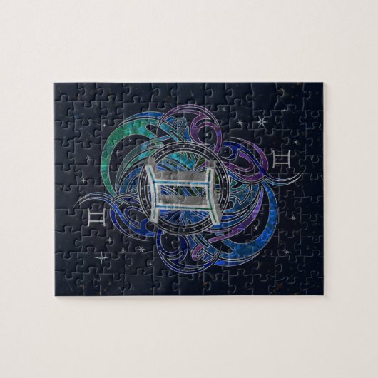 ジェミニ(占星術の)十二宮図の印の空気要素 ジグソーパズル (横)