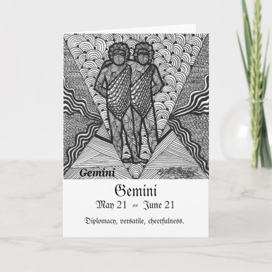 ジェミニ((占星術の)十二宮図の印) カード (正面)