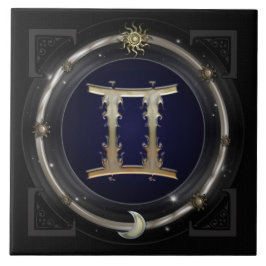 ジェミニ(占星術の)十二宮図の印 タイル