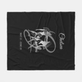 ジェミニ- (占星術の)十二宮図の印 フリースブランケット (正面(横))