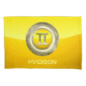 ジェミニ(占星術の)十二宮図の印 枕カバー (正面)