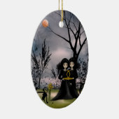 ジェミニ- (占星術の)十二宮図の女の子-オーナメント セラミックオーナメント (右)