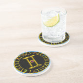 ジェミニ(占星術の)十二宮図の誕生日の宝石の紫色のAlexandrite コースター (側面)