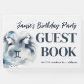 ジェミニ〔占星術の〕十二宮図をテーマにした誕生日パーティー ゲストブック (正面)