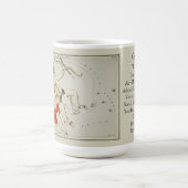 ジェミニ〔占星術の〕十二宮図アンティーク天文図 コーヒーマグカップ (中央)