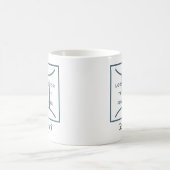 ジェミニ〔占星術の〕十二宮図サインおもしろい引用文ブルー文字誕生日 コーヒーマグカップ (中央)