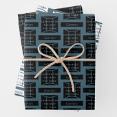 ジェミニ〔占星術の〕十二宮図サインおもしろい引用文ブルー誕生日 ラッピングペーパーシート (インサイチュ)