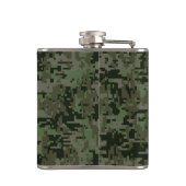 ジェミニ〔占星術の〕十二宮図サインオングリーンデジタルカモフラージュ フラスク (裏面)