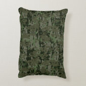 ジェミニ〔占星術の〕十二宮図サインオングリーンデジタル迷彩柄 アクセントクッション (裏面(縦))