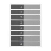 ジェミニ〔占星術の〕十二宮図サインオンチャコールカーボンファイバープリント ラップアラウンド宛名ラベル (シート)