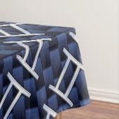 ジェミニ〔占星術の〕十二宮図サインオンネイビーブルーカーボンファイバープリント テーブルクロス (インサイチュ)