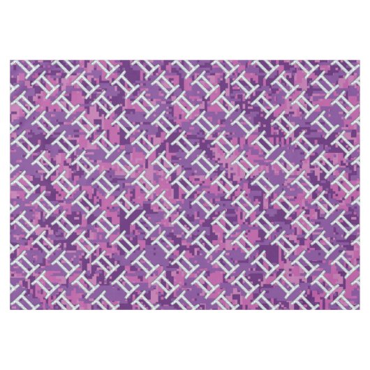 ジェミニ〔占星術の〕十二宮図サインオンピンクデジタル迷彩柄 テーブルクロス (正面(横))