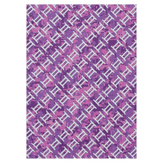 ジェミニ〔占星術の〕十二宮図サインオンピンクデジタル迷彩柄 テーブルクロス (正面)