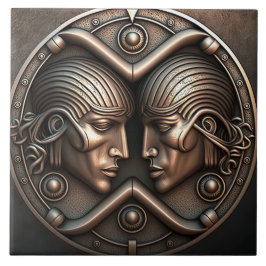 ジェミニ〔占星術の〕十二宮図サインジェミニ占星術セラミックタイル タイル