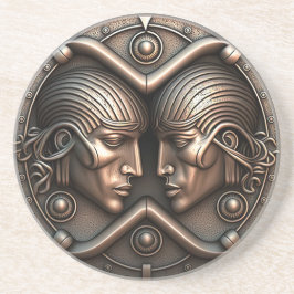 ジェミニ〔占星術の〕十二宮図サインジェミニ占星術 コースター