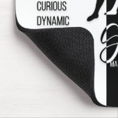 ジェミニ〔占星術の〕十二宮図サインマウスパッドブラック&ホワイト マウスパッド (コーナー)