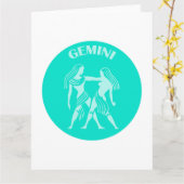 ジェミニ、〔占星術の〕十二宮図サイン、占星術、占星術 カード (黄色い花)