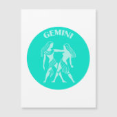 ジェミニ、〔占星術の〕十二宮図サイン、占星術、占星術 マグネット招待状 (正面)