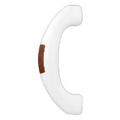 ジェミニ〔占星術の〕十二宮図シンボルオンマホガニー様プリント セラミックキャビネット取っ手 (側面)