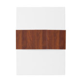 ジェミニ〔占星術の〕十二宮図シンボルオンマホガニー様プリント 招待状ベリーバンド (裏面例)